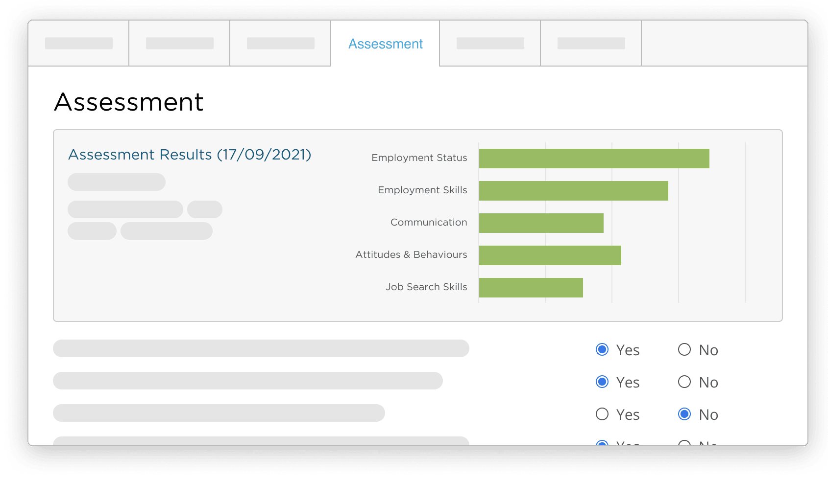 Assessment Mockup