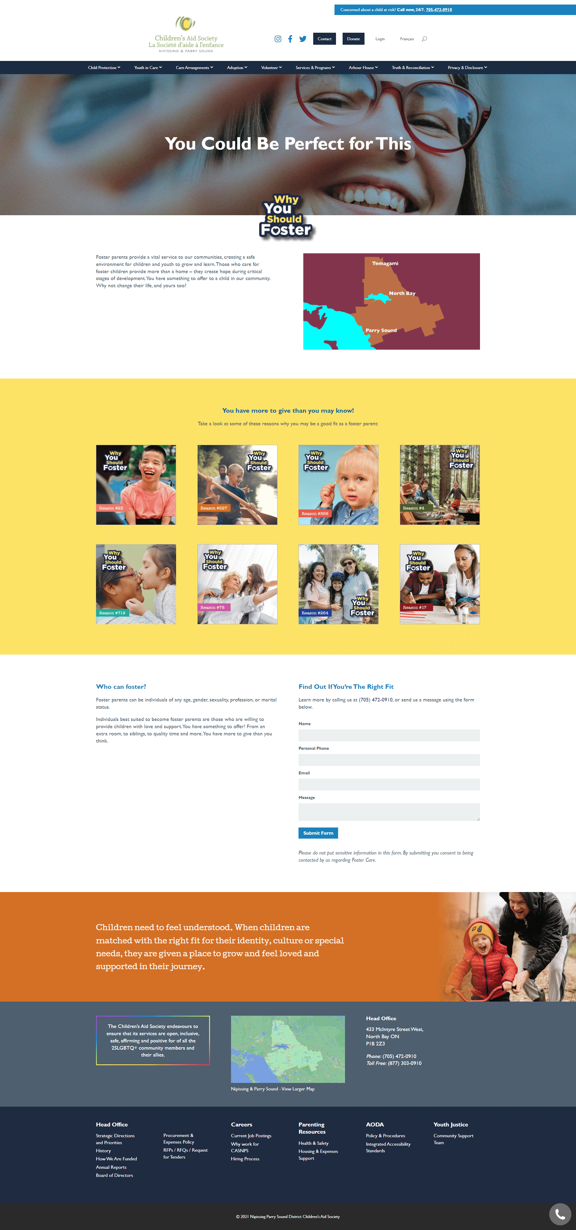 CAS - Foster Care landing page
