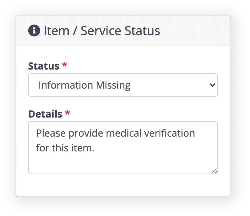Item Service Status