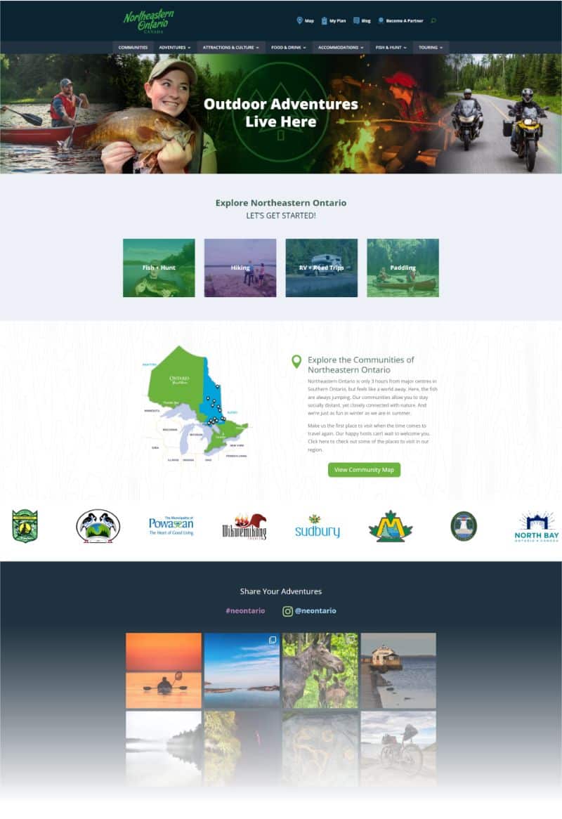 NEONT - Northeastern Ontario Tourism Website Design