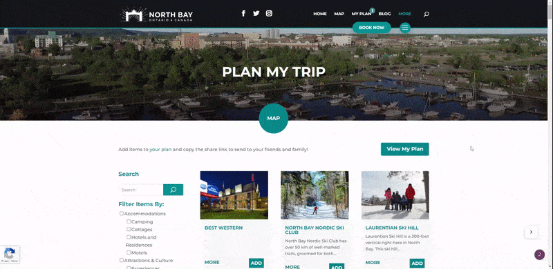 Tourism North Bay - My plan