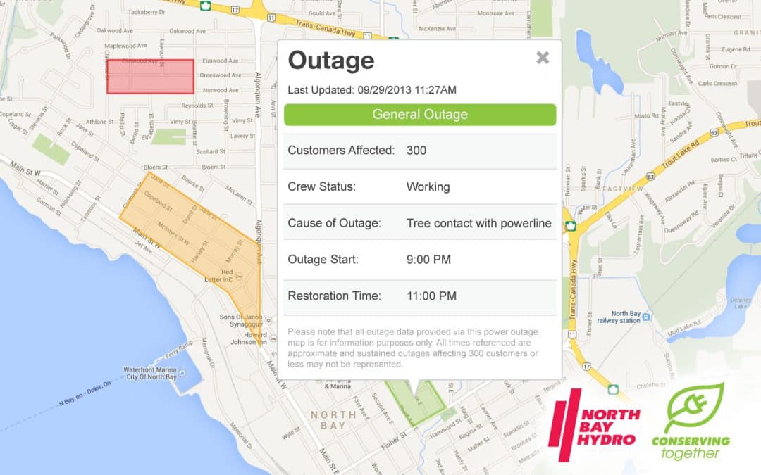 North Bay Hydro Launches New Power Outages Map