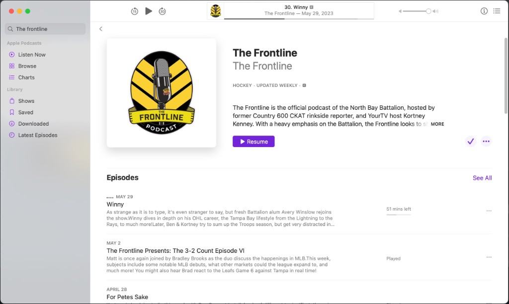 Podcasts - The Frontline - North Bay Podcast Network - Echooo